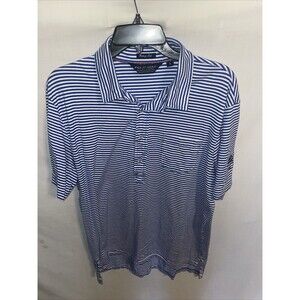 Polo Golf Ralph Lauren Vtg Lisle Men’s Nautical Polo Size Large Blue Striped